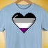 Asexual Pride 8-Bit Pixel Heart Premium Unisex T-Shirt - Baby Blue